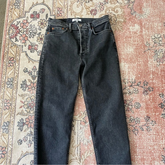 Re/Done Straight Crop Denim - Picture 1 of 7